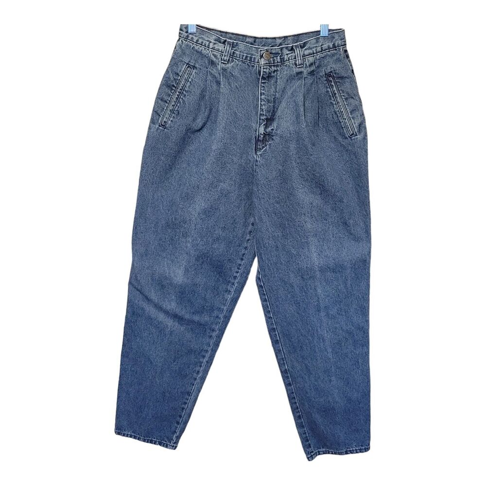Northern Reflections High-Waist Tapered Blue Jeans